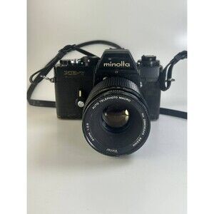 UNTESTED AS IS Minolta XE-7 SLR Camera w/ Vivitar 90mm f/2.8 Macro Lens